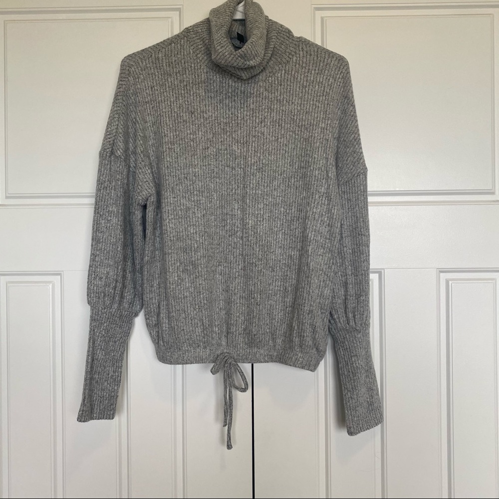 Grey turtle neck